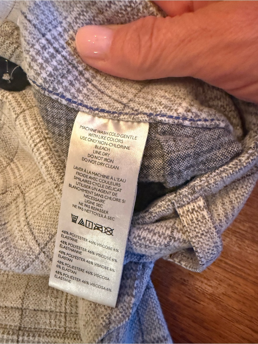 Maeve Gray Plaid Straight-Leg Pants - Picture 6 of 11